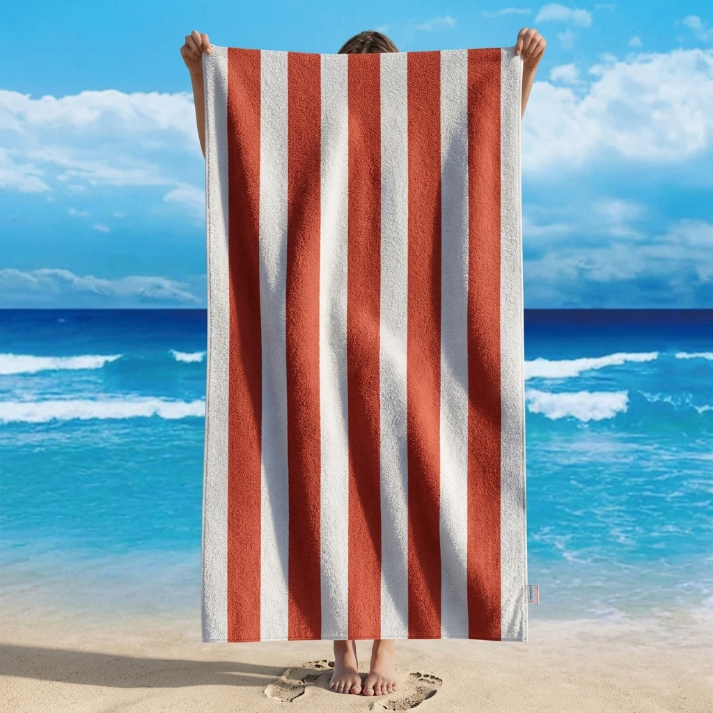 Striped Microfiber Beach Towel